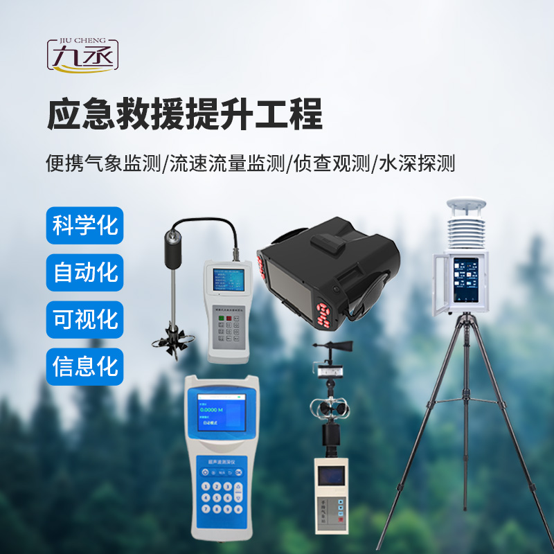 應(yīng)急救援提升設(shè)備包括便攜氣象站、流速儀、夜視儀等